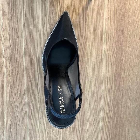 Steve Madden X Winnie Harlow Savlamar Mesh Rhinestone Stiletto Pumps - Picture 5 of 9